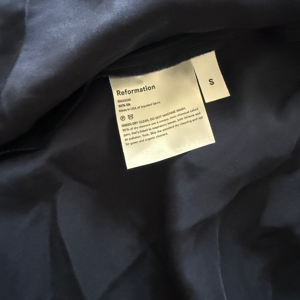 Reformation Navy Slip Midi Dress - Picture 6 of 6